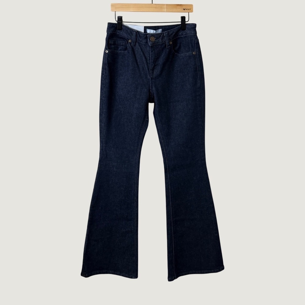 Antonio Melani Mid Rise Flare Jean Indigo Dark Wash 26 Denim Trouser Y2K Western